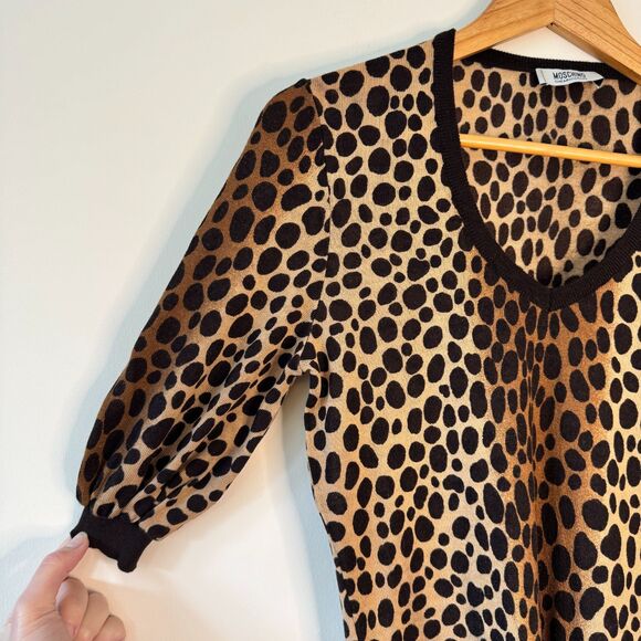 Moschino CheapandChic Cheetah Print Women's Top Size 8 - Picture 2 of 7